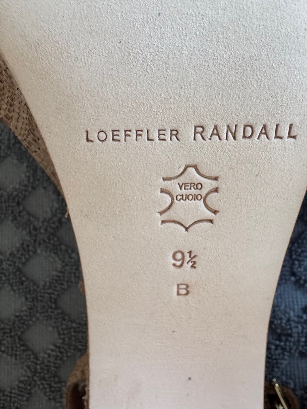 Loeffler Randall Fae Braided Brown Raffia Platform Sandals Size 9.5 - Picture 8 of 9
